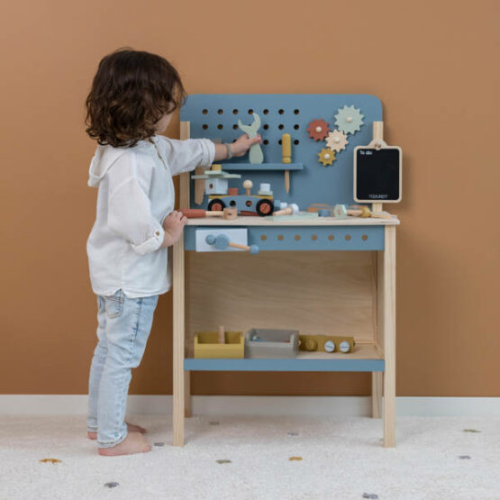 Drewniany warsztat z narzędziami dla dzieci (Little Dutch)