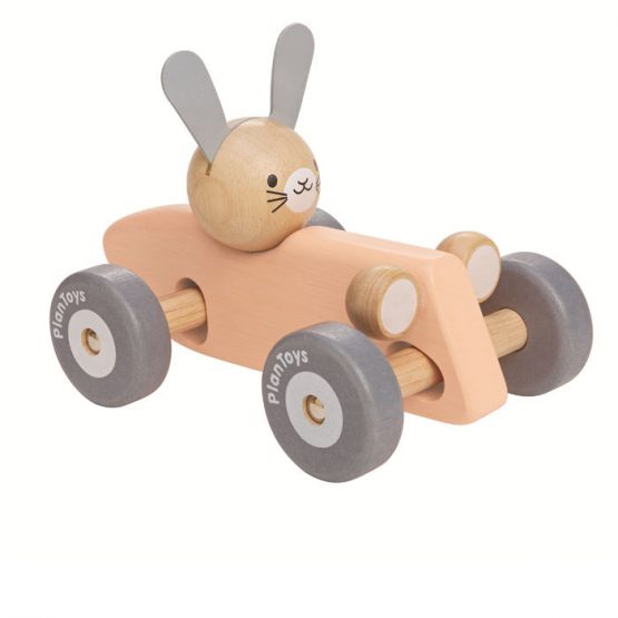 Pastelowa rajdówka z królikiem (Plan Toys)