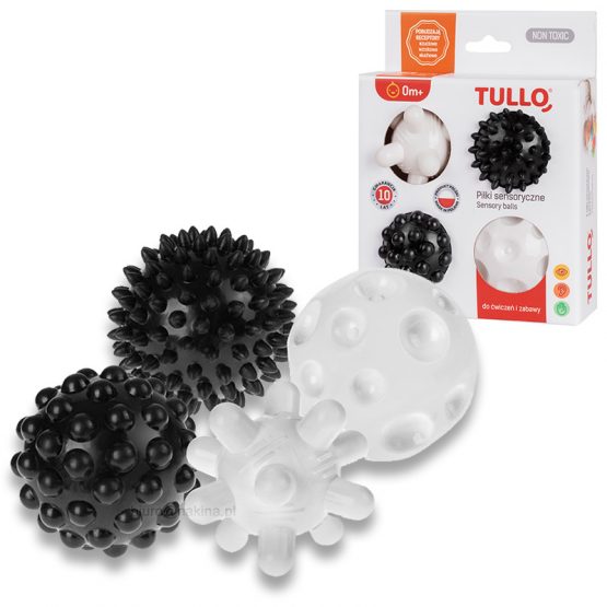Piłki sensoryczne czarno-białe (Tullo)