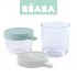 Zestaw pojemników słoiczków szklanych z hermetycznym zamknięciem 150+250 ml, airy green i light mist (Beaba)