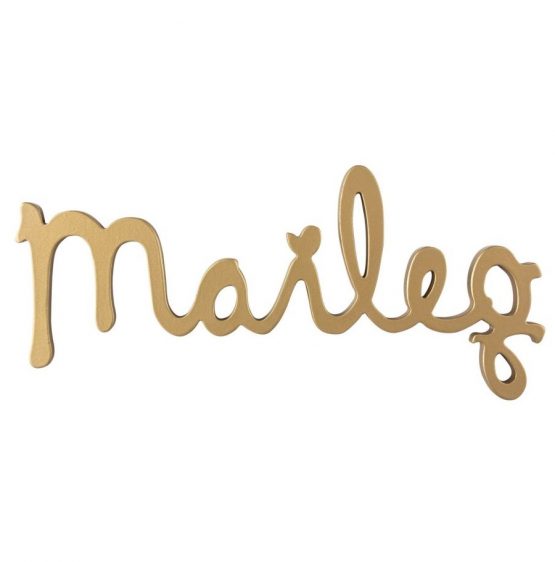 Drewniane logo-złote (Maileg)