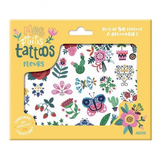 Tatuaże dla dzieci – Kwiaty (Auzou)