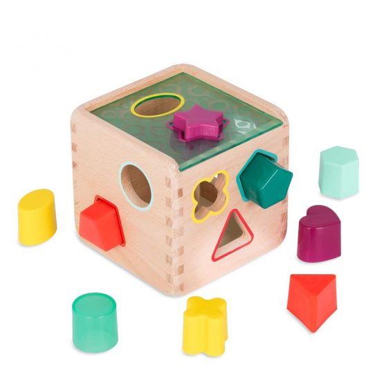 Drewniana kostka - sorter kształtów i kolorów, Wonder Cube (B.Toys)