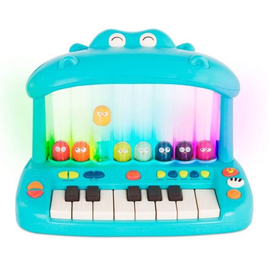 Keyboard ze skaczącymi ptaszkami – Hippo Pop Play Piano (B.Toys)