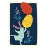 Drewniana kartka świąteczna - Świąteczny Zając z Jajkami (Milin)