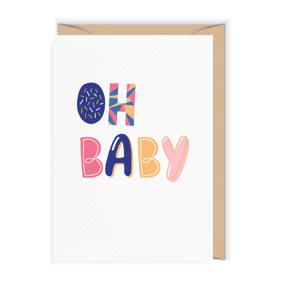 Kartka z okazji narodzin/Baby Shower – Oh Baby (Cudowianki)