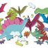 Naklejki dla dzieci z planszami do wyklejania Dinozaury 3+ (Auzou)
