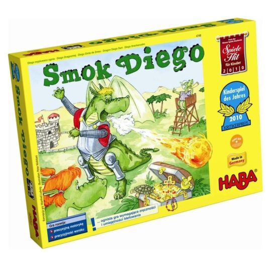 Gra planszowa dla dzieci – Diego Wypluwacz Ognia, 3+(HABA)
