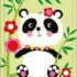Kolorowe pompony do naklejania Zwierzątka (Auzou) panda