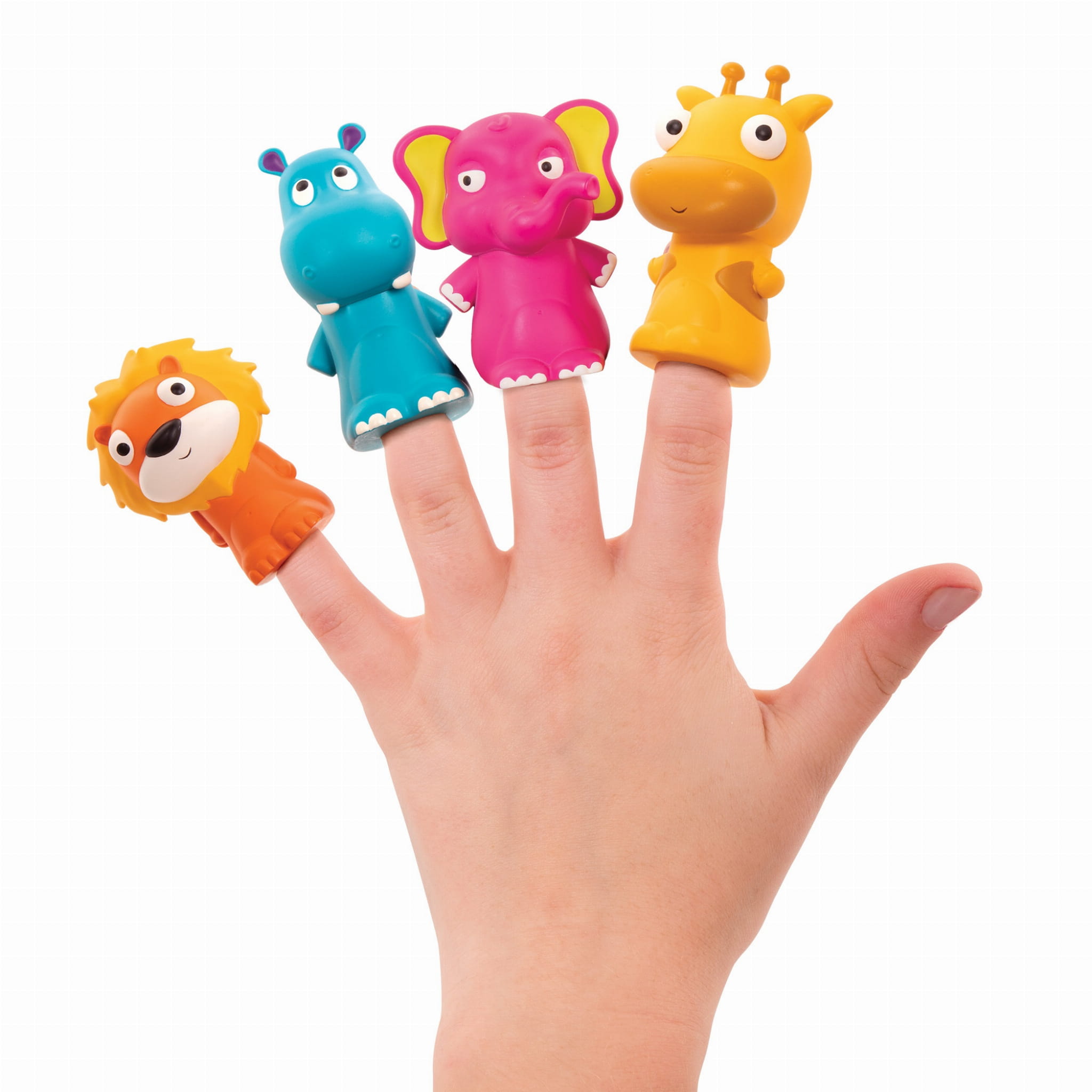 Zestaw 4 pacynek na palce Załoga z Zoo – Pinky Pals (B.Toys)