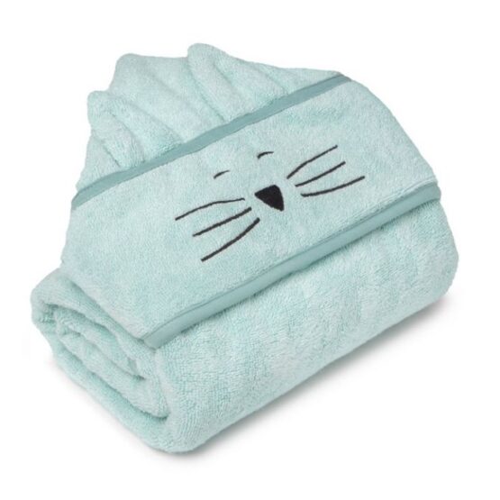Bambusowy duży ręcznik dusty mint – cat (My Memi)