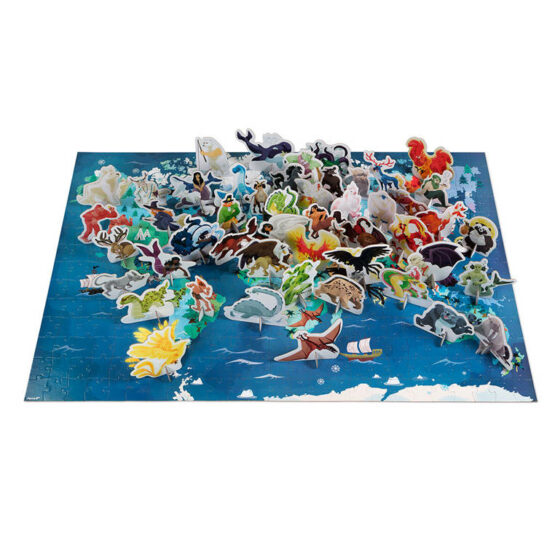 Puzzle 3D edukacyjne z figurkami Legendy i mity, 350 elementów (Janod)