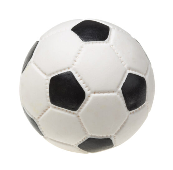 Piłka futbolowa piszcząca, dwa warianty kolorystyczne 7 cm (Tullo)
