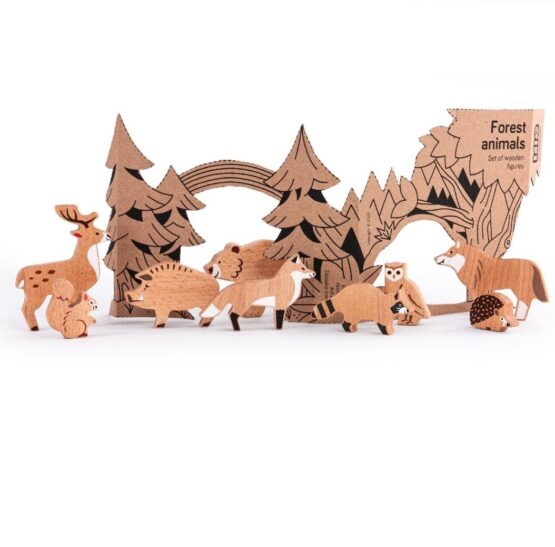 Drewniane figurki – Dzikie zwierzęta leśne (Bajo)