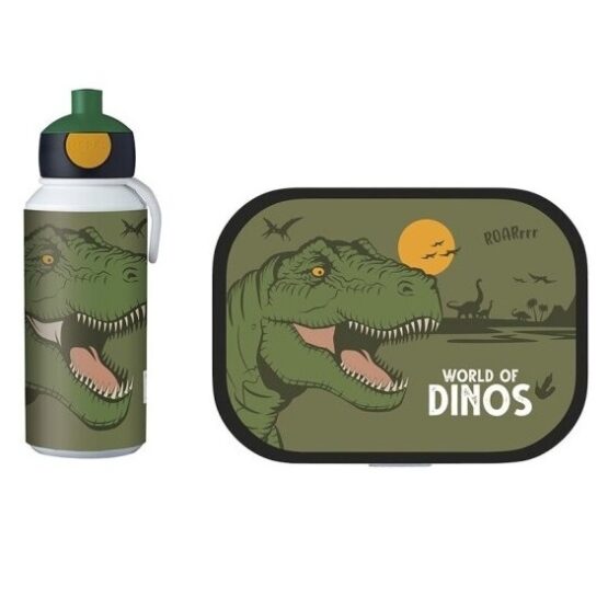 Zestaw dziecięcy bidon i lunchbox – Dinozaury (Mepal)