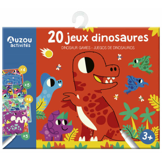 20 gier podróżnych dla najmłodszych – Dinozaury (Auzou)