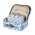 Dekoracyjne walizeczki dziecięce, 3 szt. - Kwiaty biało-niebieskie (Sass&Belle)