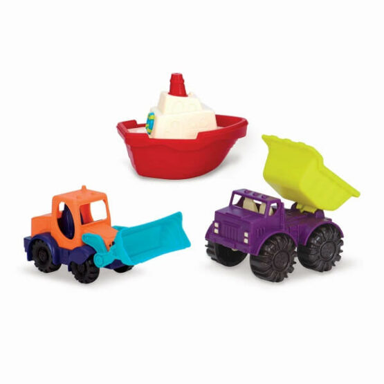 Zestaw 3 minipojazdów - Loaders & Floaters (B.Toys)