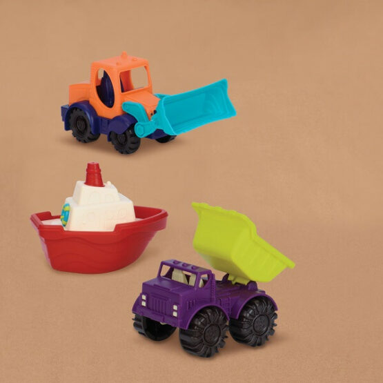 Zestaw 3 minipojazdów – Loaders & Floaters (B.Toys)