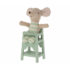 Drewniane krzesło dla myszek, Mint (Maileg)