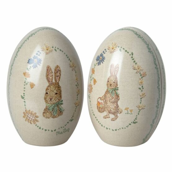 Zestaw dwóch metalowych jajek wielkanocnych, Easter egg (Maileg)