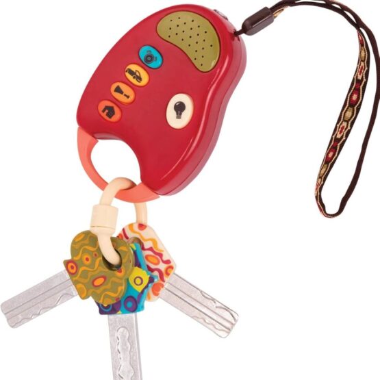 Zestaw kluczy dla dzieci z pilotem, czerwony (B.Toys)