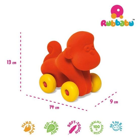 Małpka pojazd sensoryczny pomarańczowy (Rubbabu)