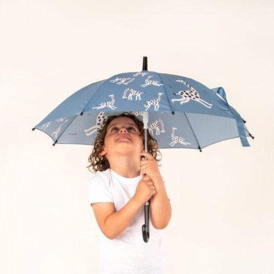 Parasol przeciwdeszczowy dla dzieci – Żyrafa Blue (Kidzdroom)