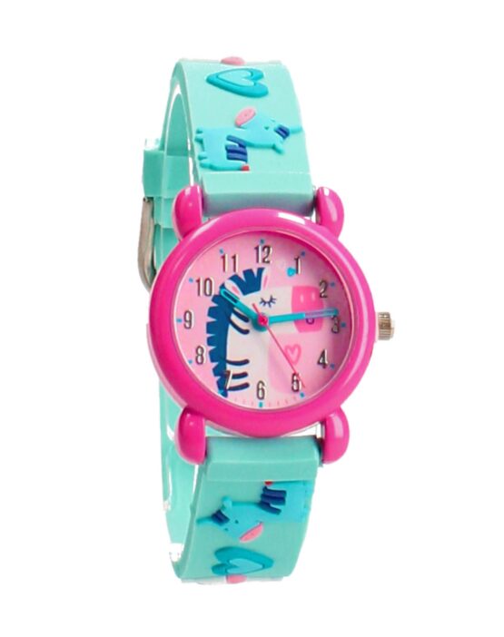Zegarek dla dzieci – HappyTimes Zebra pink mint (Pret)