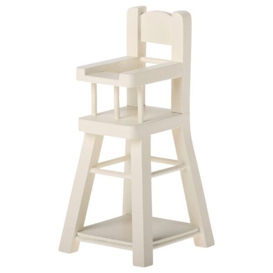 Drewniane krzesło do karmienia Micro – High chair, white (Maileg)