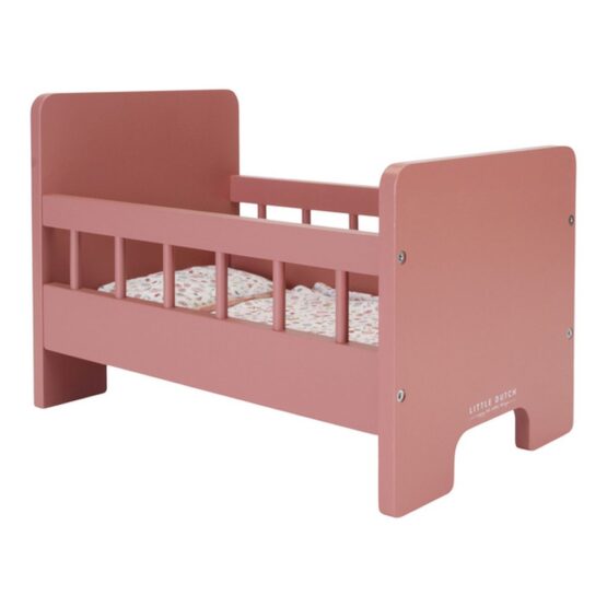 Drewniane łóżeczko dla lalek z pościelą (Little Dutch)