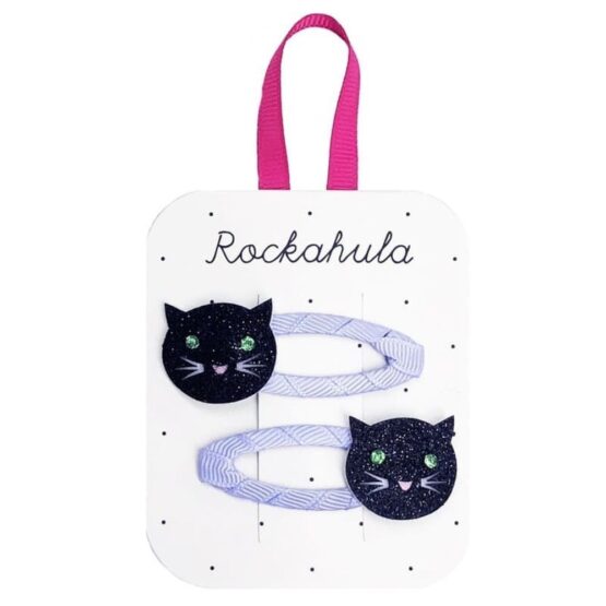 2 spinki do włosów – Lucky Black Cat Clips Halloween (Rockahula Kids)