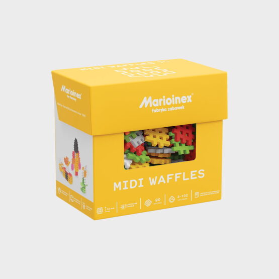 Klocki Waffle Midi – 90 elementów (Marioinex)