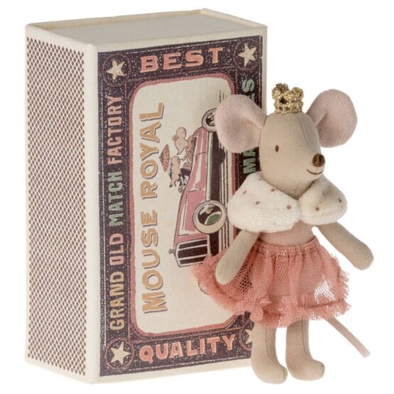 Myszka księżniczka w różowej spódniczce, w pudełku – Princess, Little Sister (Maileg)