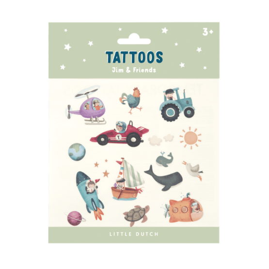 Tatuaże dla dzieci – Jim i przyjaciele (Little Dutch)